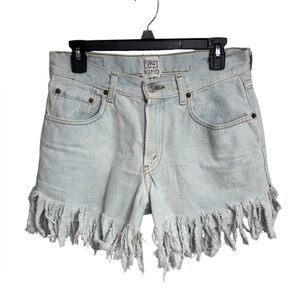 Furst of a kind Levi’s denim cutoff fringe shorts